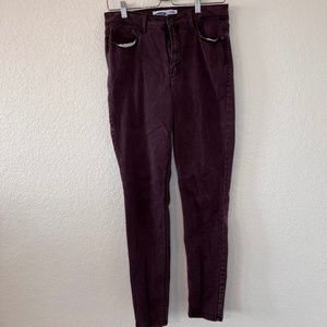 Old Navy Women's Rockstar SS Highrise Jeans - Size 10, Burgundy